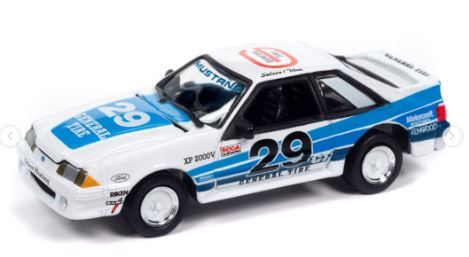 JLCT014-3B - FORD Mustang GT - Saleen General Tire #29 1988 bleu et blanc de la série COLLECTOR TINS 2024 sous blister - 1
