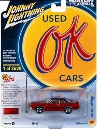 JLMC032A-E - OLDSMOBILE 442 W-30 1972 Orange flamme de la série MUSCLE CARS 2023 sous blister - 1