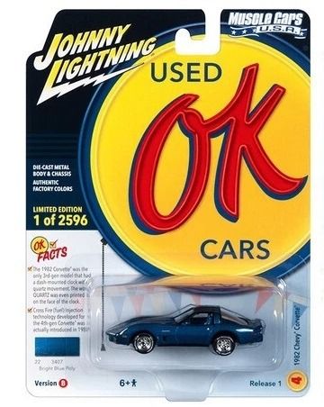 JLMC032B-D - CHEVROLET Corvette 1982 bleu de la série MUSCLE CARS 2023 sous blister - 1