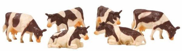 KID570010 - Lot de 4 vaches Debout et 2 Couchées Normandes - 1