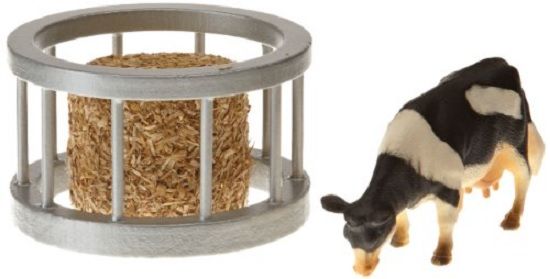 KID571961 - Ratelier avec 1 round et 1 vache HOLSTEIN - 1