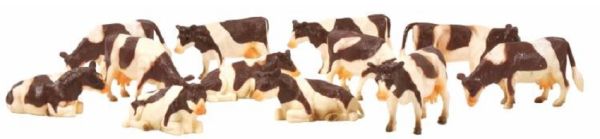 KID571968 - Lot de 8 vaches Debout et 4 Couchées NORMANDES - 1