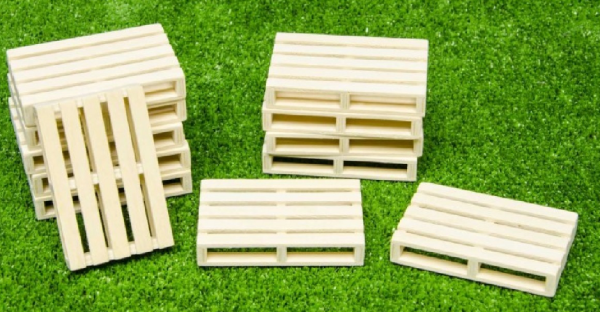 KID610023 - Lot de 6 Palettes en Bois en miniature - 1