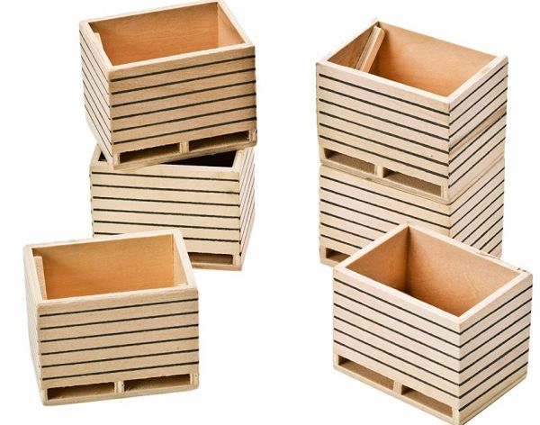 KID610611 - Lot de 6 Pallox en Bois en miniature - 1