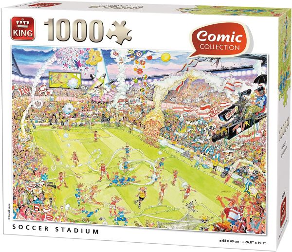 KING05546 - Puzzle 1000 pièces Stade de Foot - 1