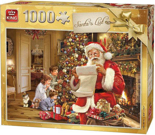 KING05767 - Puzzle 1000 pièces La liste de Noël - 1