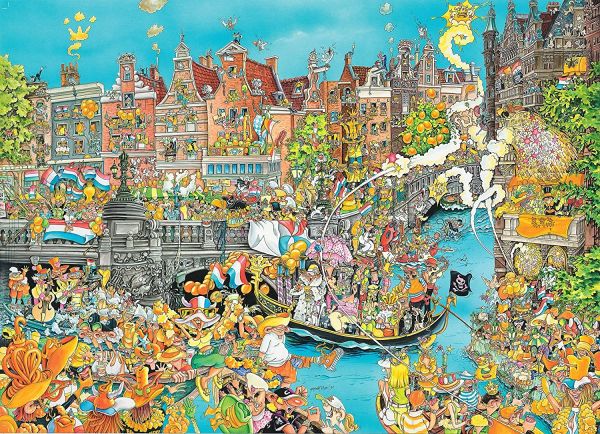 KING5132 - Puzzle 1000 Pièces Jour de la reine à Amsterdam - 1