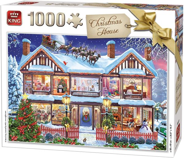 KING55873 - Puzzle 1000 Pièces La Maison de Noël - 1