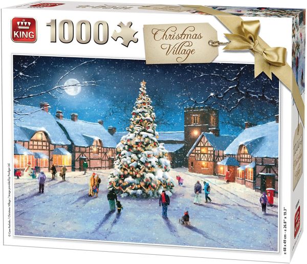 KING5610 - Puzzle 1000 Pièces Le village de Noël - 1