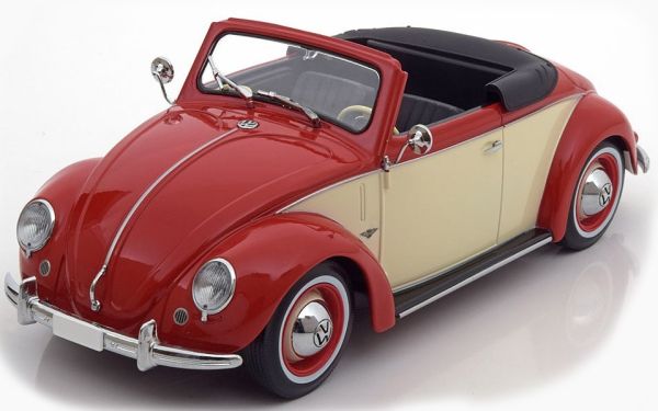 KKS180111 - VOLKSWAGEN Beetle Cabriolet 1949 rouge et blanc - 1