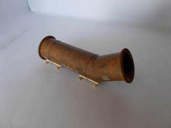 LAD007 - Tuyau double brides coudé Longueur:130mm - 1