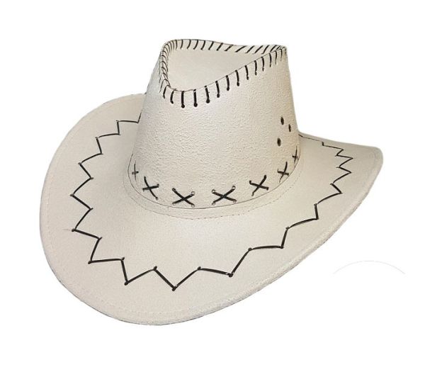 LP00006 - Chapeau de Cowboy Blanc - 1