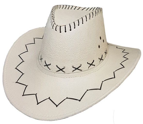 LP00006BC - Chapeau de Cow-Boy Blanc cassé - 1