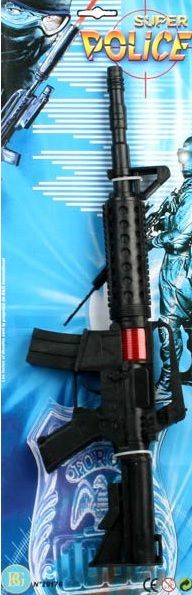 LPB29176 - Fusil bruiteur et étincelles - 44 cm - 1