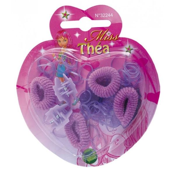 LPB32244 - Accessoires Miss théa pour cheveux Rose ou violet - Coloris aléatoire - 1