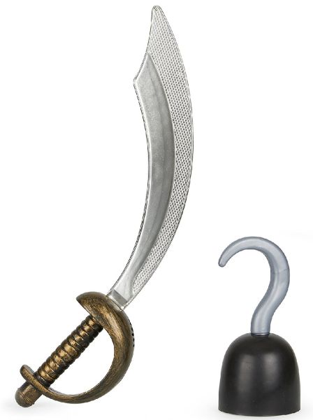 LPE50160 - Kit épée plus crochet de pirate - 1
