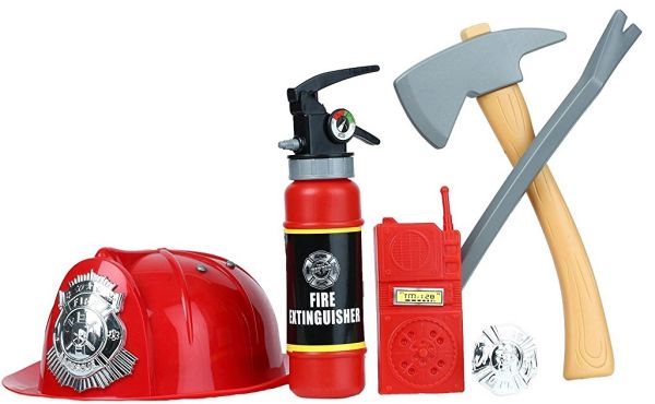 LPE52208 - Set de Pompier : un casque , une hache et des accessoires - 1