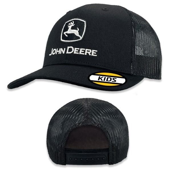 JA5308-3345-BK - Casquette JOHN DEERE Noir avec arrière en maille - 1