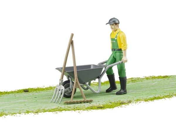 BRU62610 - Figurine agriculteur avec accessoires - 1