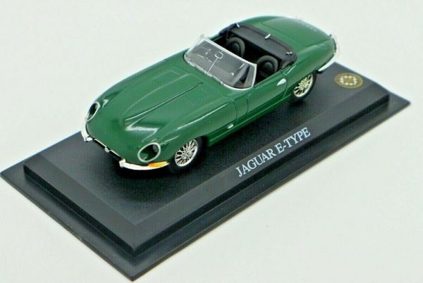MAGDPETYPE - JAGUAR E-Type 1964 cabriolet ouvert vert vendu sous blister abimé - 1