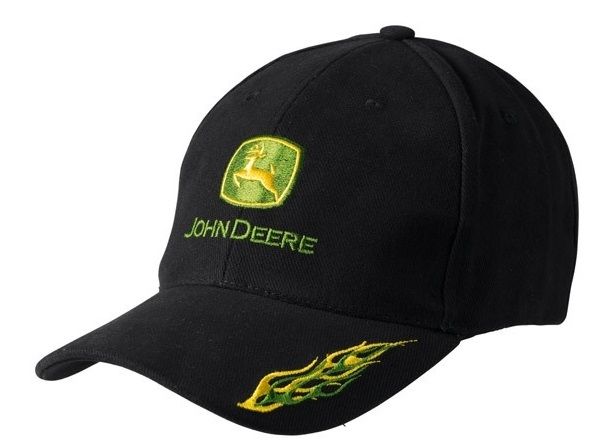 MCJ099399075 - Casquette JOHN DEERE Noir avec des flammes - 1