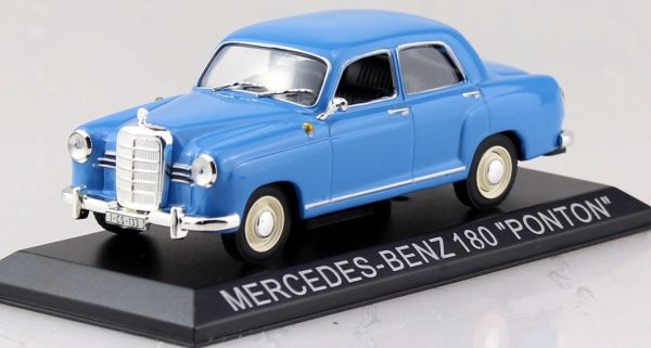 MAGLCMBPONTON - MERCEDES BENZ 180 Ponton berline 4 portes 1954 bleue vendue sous blister - 1
