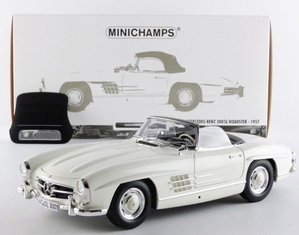 MNC180039034 - MERCEDES BENZ 300 SL Roadster 1957 cabriolet blanc capote retirable - 1