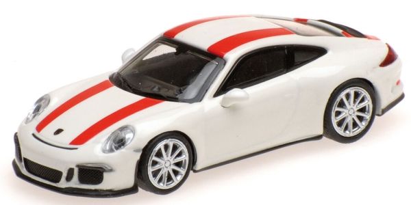 MNC870066220 - PORSCHE 911 R 2016 blanche à bandes rouges - 1