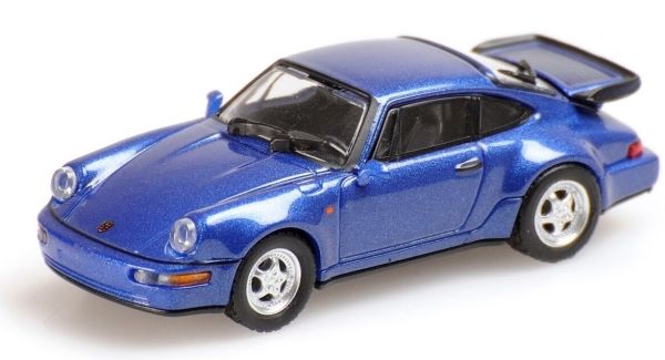 MNC870069101 - PORSCHE 911 Turbo 1990 bleue métalisée - 1