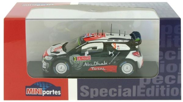 Miniature 1:43 Minipartes – Citroën DS3 WRC N°7 – Vainqueur Rallye Du Portugal 2016 – Meeke