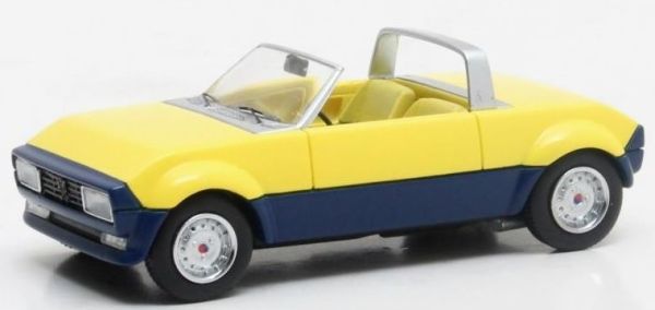 MTX31604-051 - PEUGEOT 104 Peugette Pininfarina 1976 cabriolet jaune bas de caisse bleu - 1