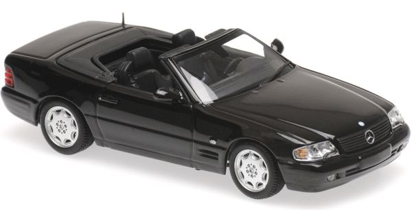 MXC940033031 - MERCEDES BENZ 500 SL cabriolet ouvert 1999 noir - 1