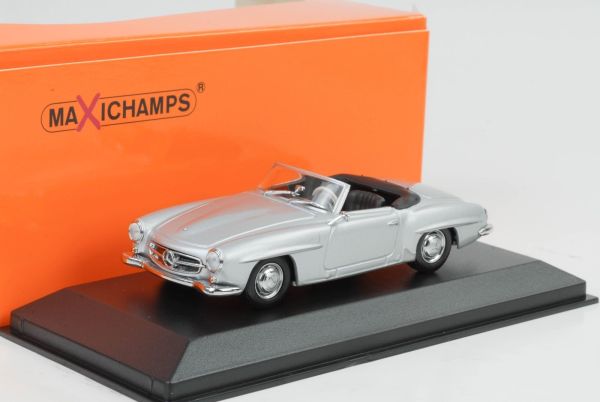 MXC940033130 - MERCEDES BENZ 190 SL 1955 cabriolet gris argent - 1