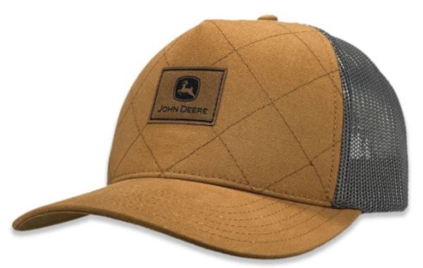 MC13083322CB - Casquette matelassée marron avec arriére en filet gris JOHN DEERE - 1