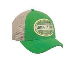 MCL201923011 - Casquette  Quality Equipment  à maille JOHN DEERE verte et beige - 1