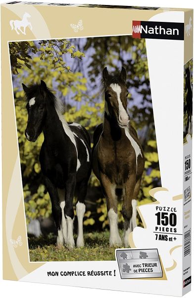 NAT868049 - Puzzle 150 Pièces – Deux poulains - 1