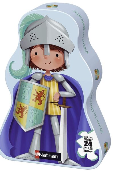 NAT86202 - Puzzle 24 pièces - Victor le chevalier - 42 x 32 cm - 1