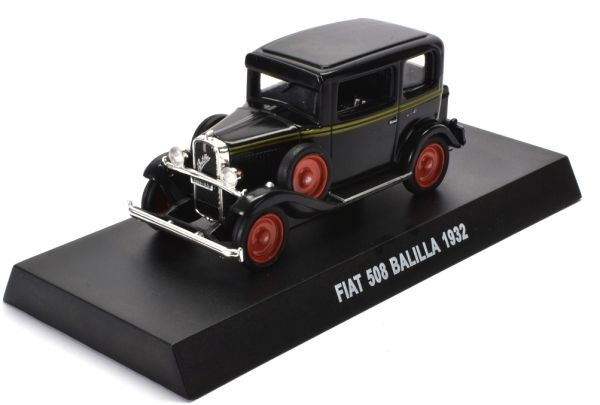 NET0004 - FIAT 508 Balilla 1932 noire jantes rouges - 1