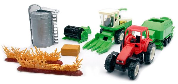 NEW05905 - Coffret avec tracteur, ensileuse, presse et silo - 1