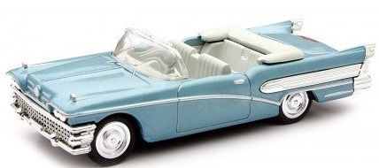 NEW48013C - BUICK Century 1958 cabriolet bleu - 1