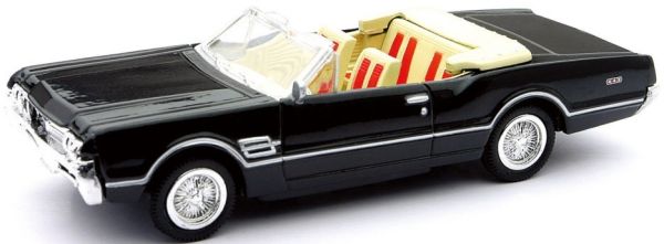 NEW48013M - OLDSMOBILE 4-4-2 1966 cabriolet noir - 1