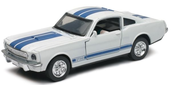 NEW51393C - FORD Shelby GT350 blanche à bandes bleues - 1