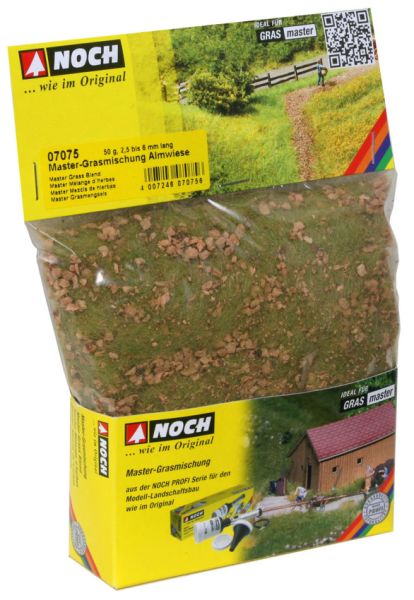 NOC07075 - Sachet de flocage mélange d'herbe pré d'alpage 2.5mm et cailloux 6mm 50g - 1