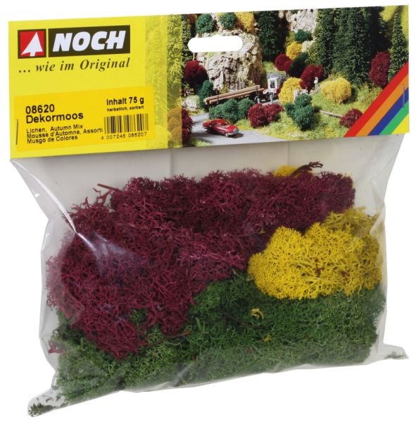 NOC08620 - Sachet de flocage mousse d'automne assorti 75grs - 1