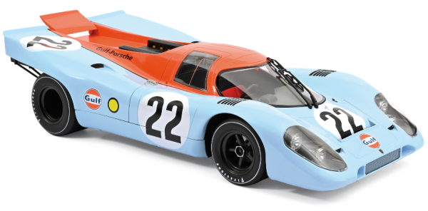 NOREV127505 - PORSCHE 917 #22 Gulf 24H de France 1970 pilotes Attwood / Hobbs - 1