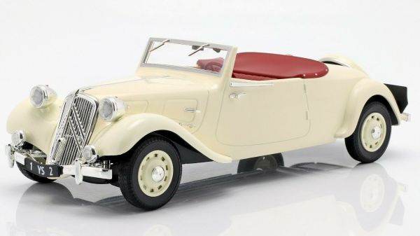 NOREV181440 - CITROEN Traction cabriolet  ouvert 11B 2 portes 1939 crème - 1