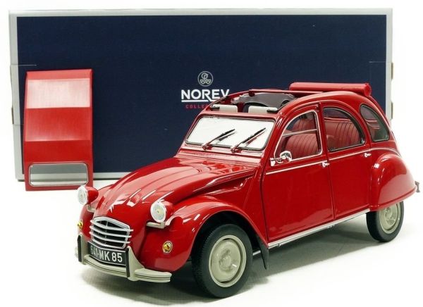 NOREV181495 - CITROEN 2cv 6 1976 rouge avec capote retirable - 1