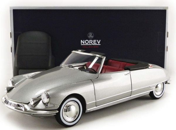 NOREV181598 - CITROEN DS 19 cabriolet 1961 gris perle ouvert ou fermé - 1