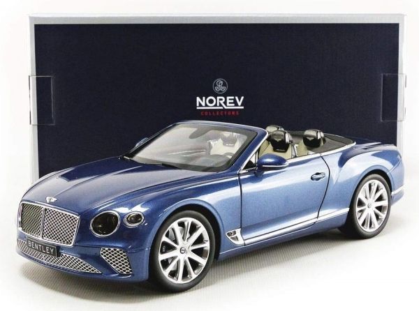 NOREV182785 - BENTLEY Continental GT cabriolet ouvert 2019 bleu crystal métallisé - 1