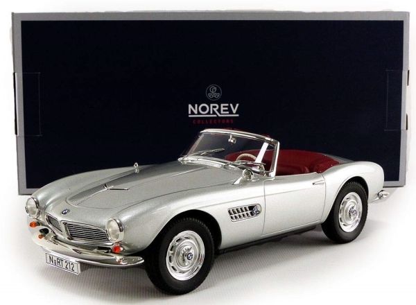 NOREV183230 - BMW 507 1956 cabriolet ouvert gris - 1